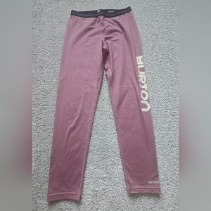 New Girls Lg 14/16 Burton Mauve Base LayerPants with Logo